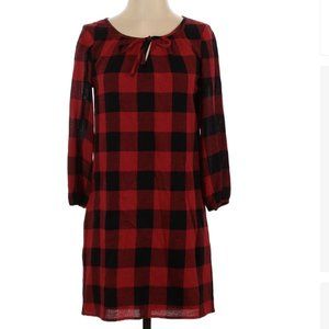 Madewell WOOL blend red black buffalo plaid Size XXS Casual Dress extra small